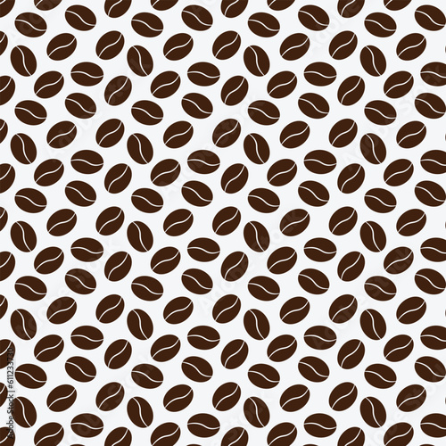 Seamless coffee bean pattern for coffee shop backgrounds  caf   decorations and events. for a coffee-themed greeting card.