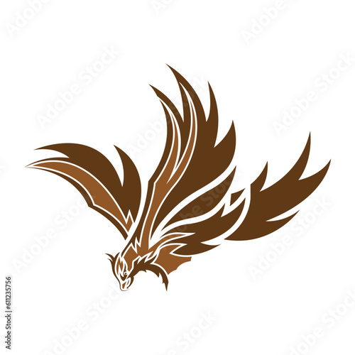 Eagle design flying soaring vector illustration
