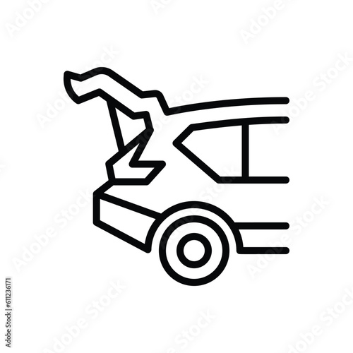 Black line icon for trunk 