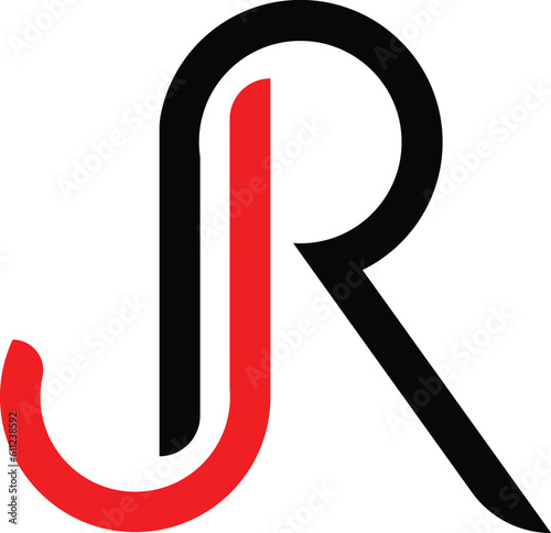Alphabet Logo R J , Letter logo R and J vector art