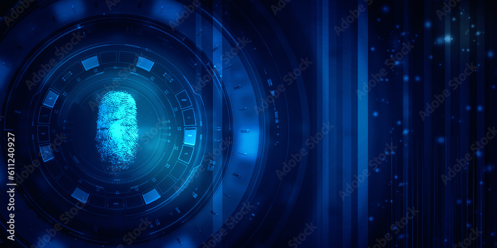 Fingerprint Scanning Technology Concept 2d Illustration Fingerprint Scanning Technology Concept 2d Illustration