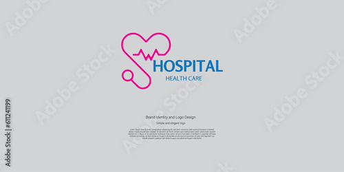 hospital or medical center logo design for branding and identity