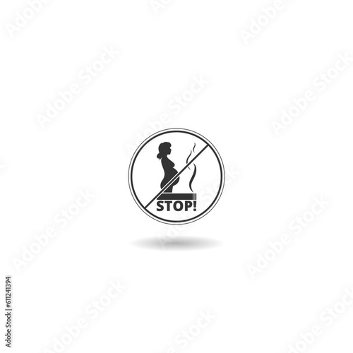 No smoking during pregnancy sign with shadow © sljubisa