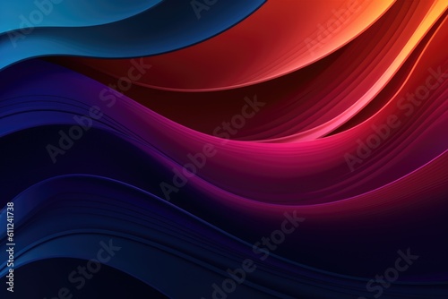 colored abstract flowing waves  illustration  wallpaper  motion flow  digital technology  generative AI