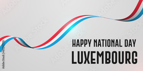Happy Luxembourg national day, 23rd of June celebration concept. Poster and banner design.