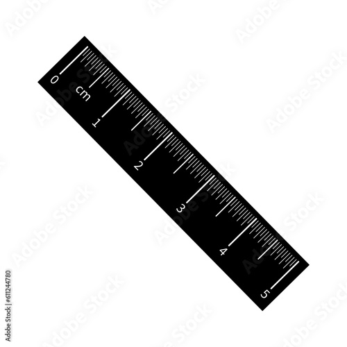 Centimeter ruler icon vector. chancellery illustration sign. study symbol or logo. photo