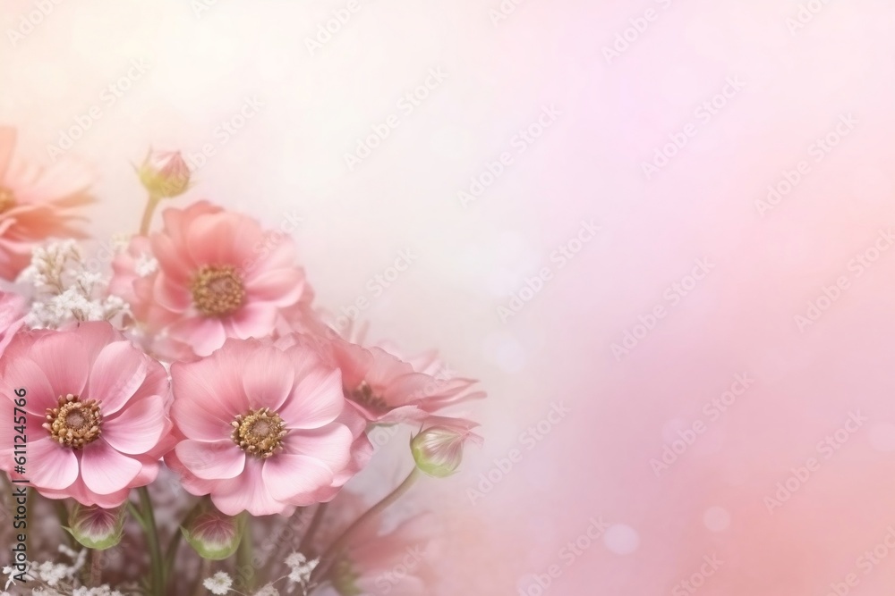Soft Dreamy Sweet Flower A Symbol of Love and Romance. Generative Ai