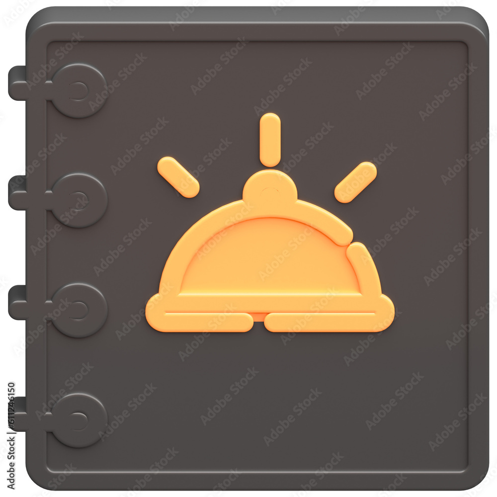 Fototapeta premium 3d menu icon with dark theme and high quality render image