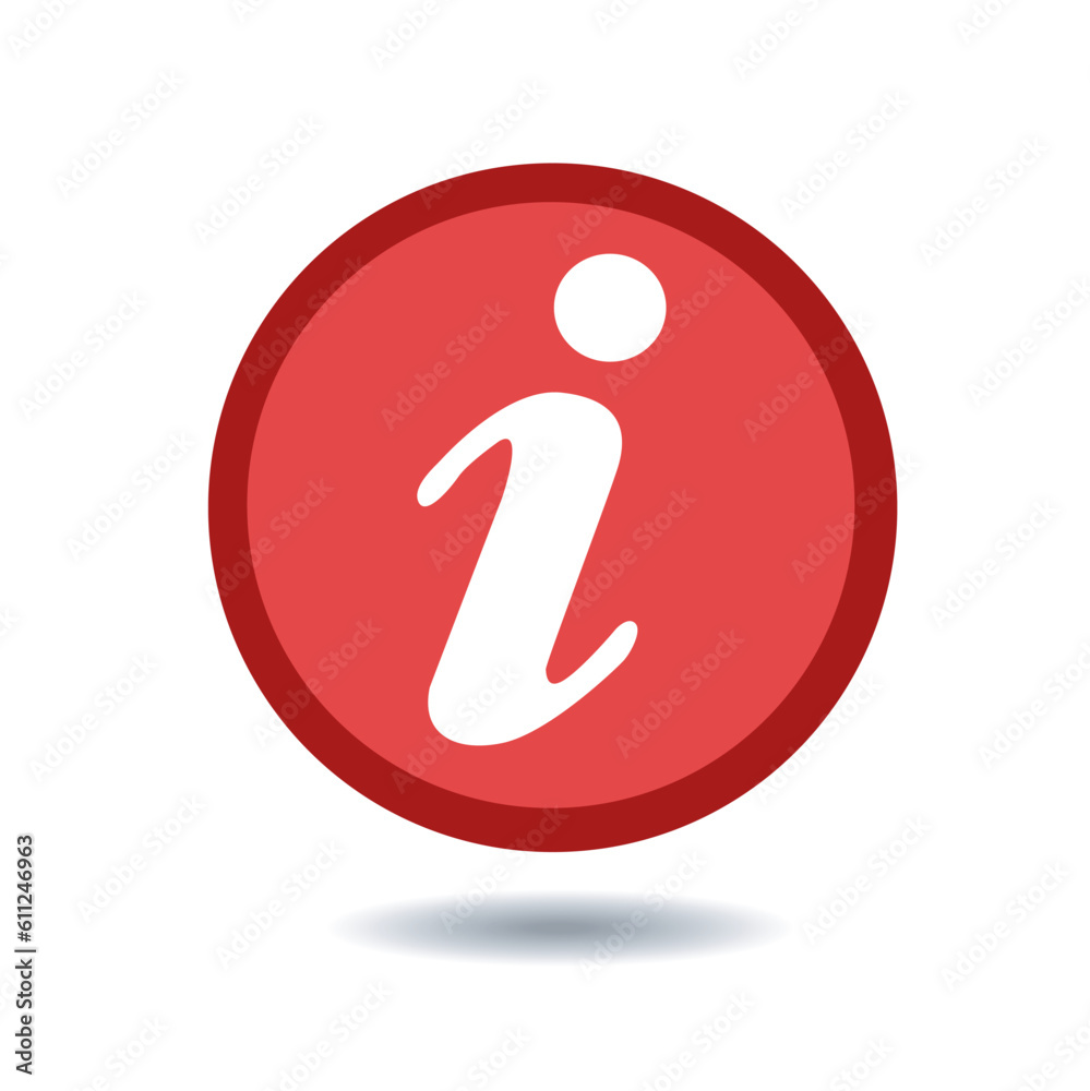 Vector information icon symbol isolated on white background Vector information icon symbol isolated on white background