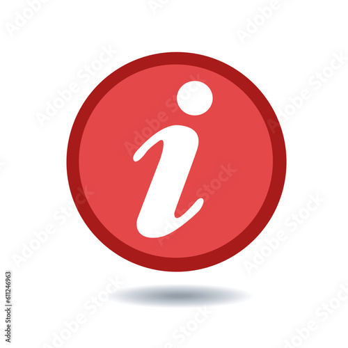 Vector information icon symbol isolated on white background