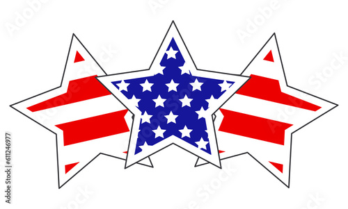 USA flag in style vector