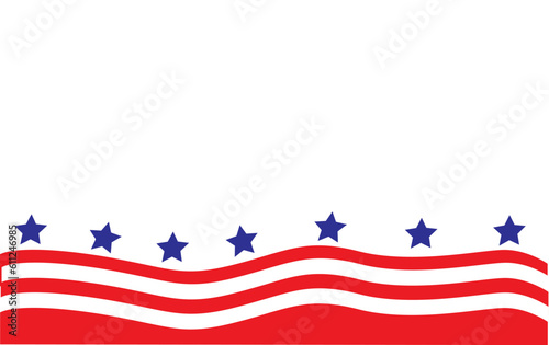 USA flag in style vector