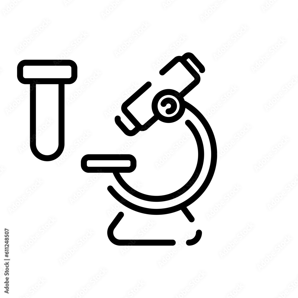 microscope sign symbol vector