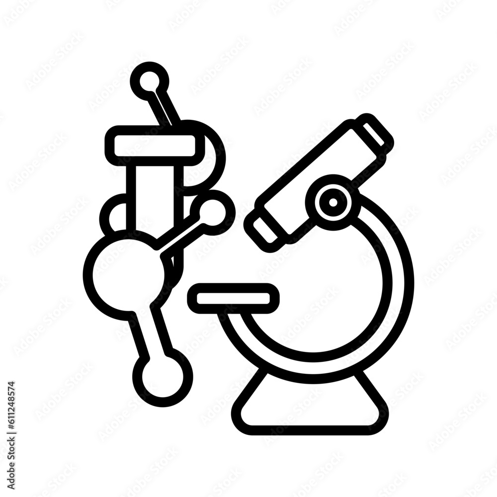 microscope sign symbol vector microscope sign symbol vector