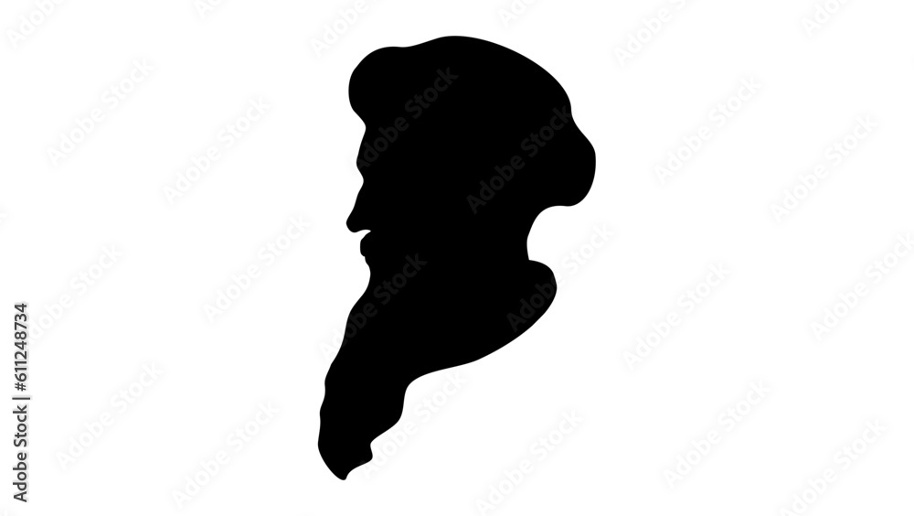 Johannes Gutenberg silhouette