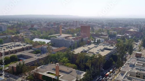 Aerial of the University of Southern California campus in Los Angeles photo