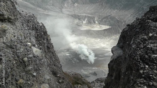 Mount Tangkuban Perahu in Bandung, West Java, Indonesia photo