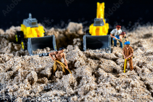 Gros travaux avec des miniatures photo