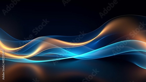 Abstract background.Abstract technology background.Smooth waves of smoke