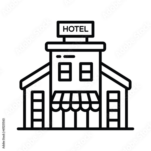 Beautifully designed icon of hotel, modern style vector of hotel building customizable and easy to use