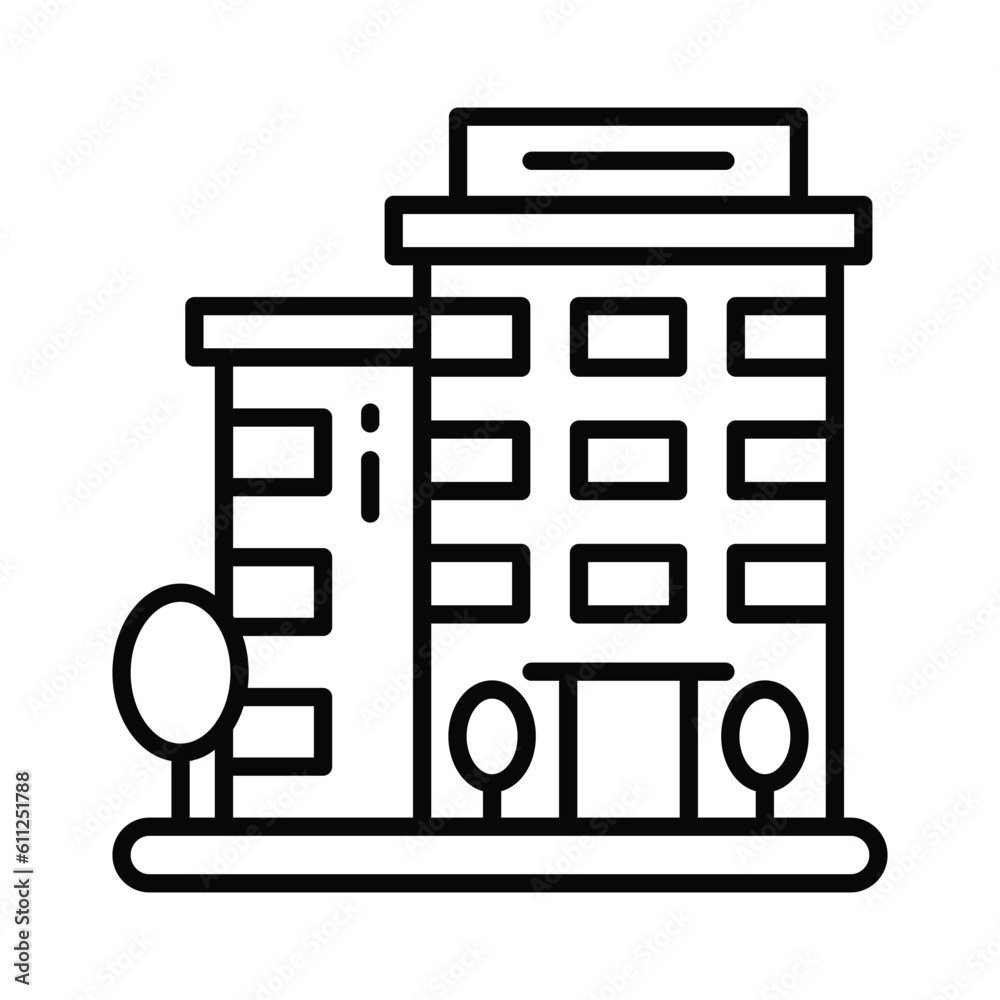 Beautifully designed icon of hotel, modern style vector of restaurant building customizable and easy to use Beautifully designed icon of hotel, modern style vector of restaurant building customizable and easy to use