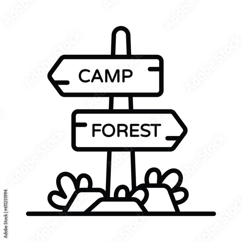 Grab this amazing vector of signpost in modern style, direction board or information board icon
