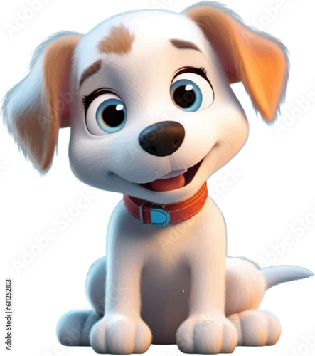cute 3d puppy, in the style of photorealistic 