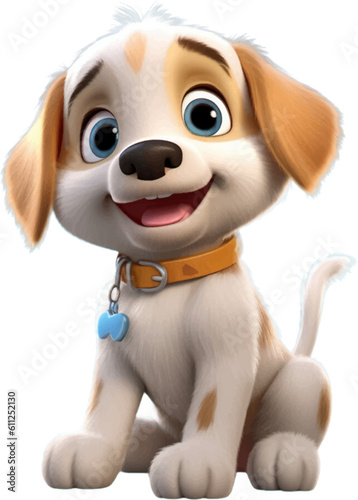 cute 3d puppy, in the style of photorealistic 