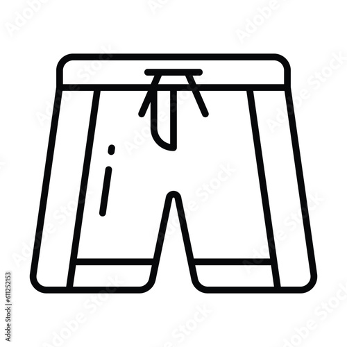 Shorts icon in modern style, beachwear vector