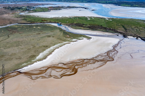 Sheskinmore bay between Ardara and Portnoo in Donegal - Ireland. photo