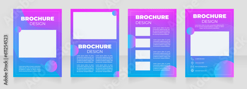Graphic art exhibition blank brochure layout design. Artwork display. Vertical poster template set with empty copy space for text. Premade corporate reports collection. Editable flyer paper pages