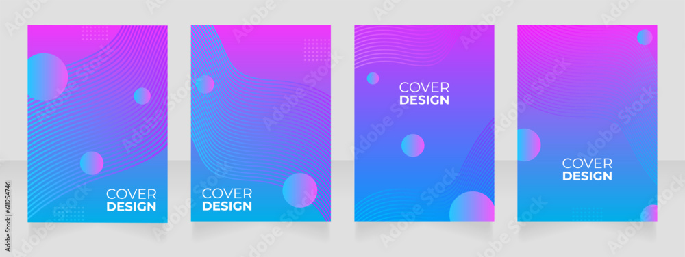 Design studio promo portfolio blank brochure layout design. Vertical poster template set with empty copy space for text. Premade corporate reports collection. Editable flyer paper pages