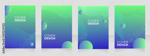 Advertising agency promotional portfolio blank brochure layout design. Vertical poster template set with empty copy space for text. Premade corporate reports collection. Editable flyer paper pages
