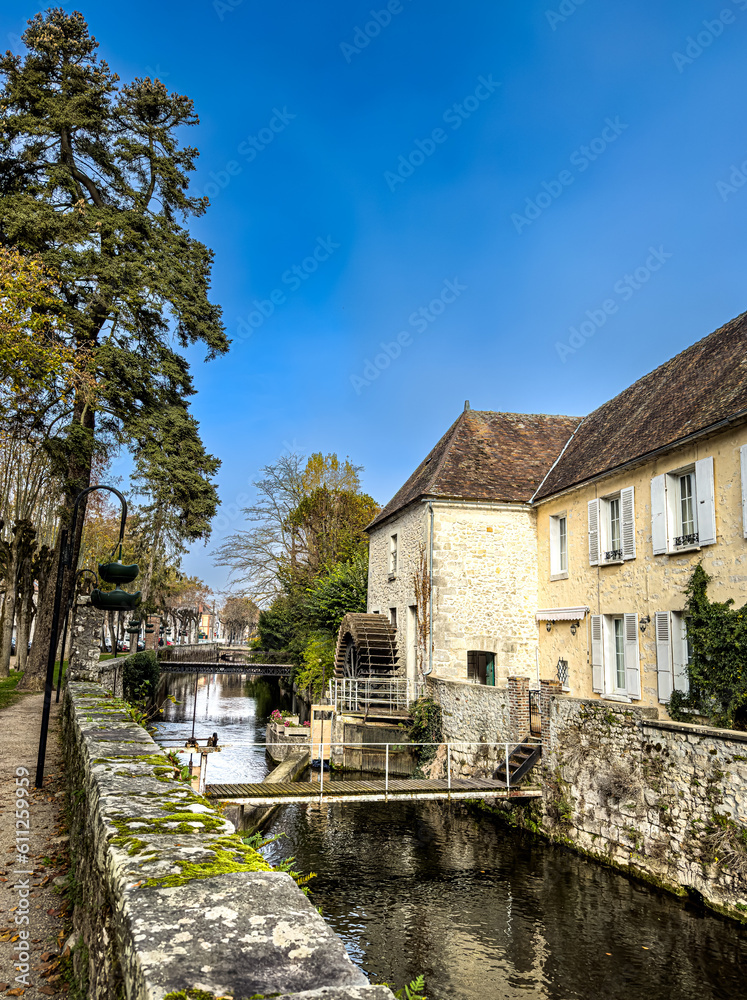 Fototapeta premium Discover the Enchanting Charm of Nemours, France: A Glimpse into the Magnificent Antique Buildings