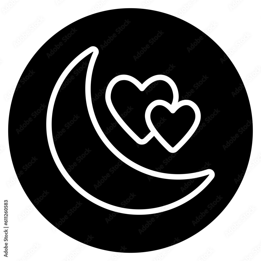 Honeymoon icon in solid style, use for website mobile app presentation Honeymoon icon in solid style, use for website mobile app presentation
