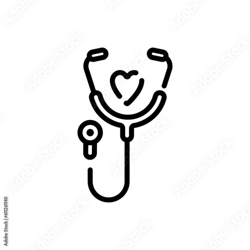 stethoscope sign symbol vector