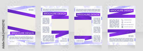 Water distribution system operation blank brochure design. Template set with copy space for text. Premade corporate reports collection. Editable 4 paper pages. Montserrat Medium, Regular fonts used