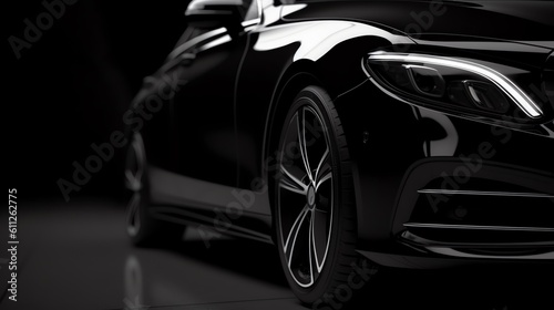 Abstract black luxury car