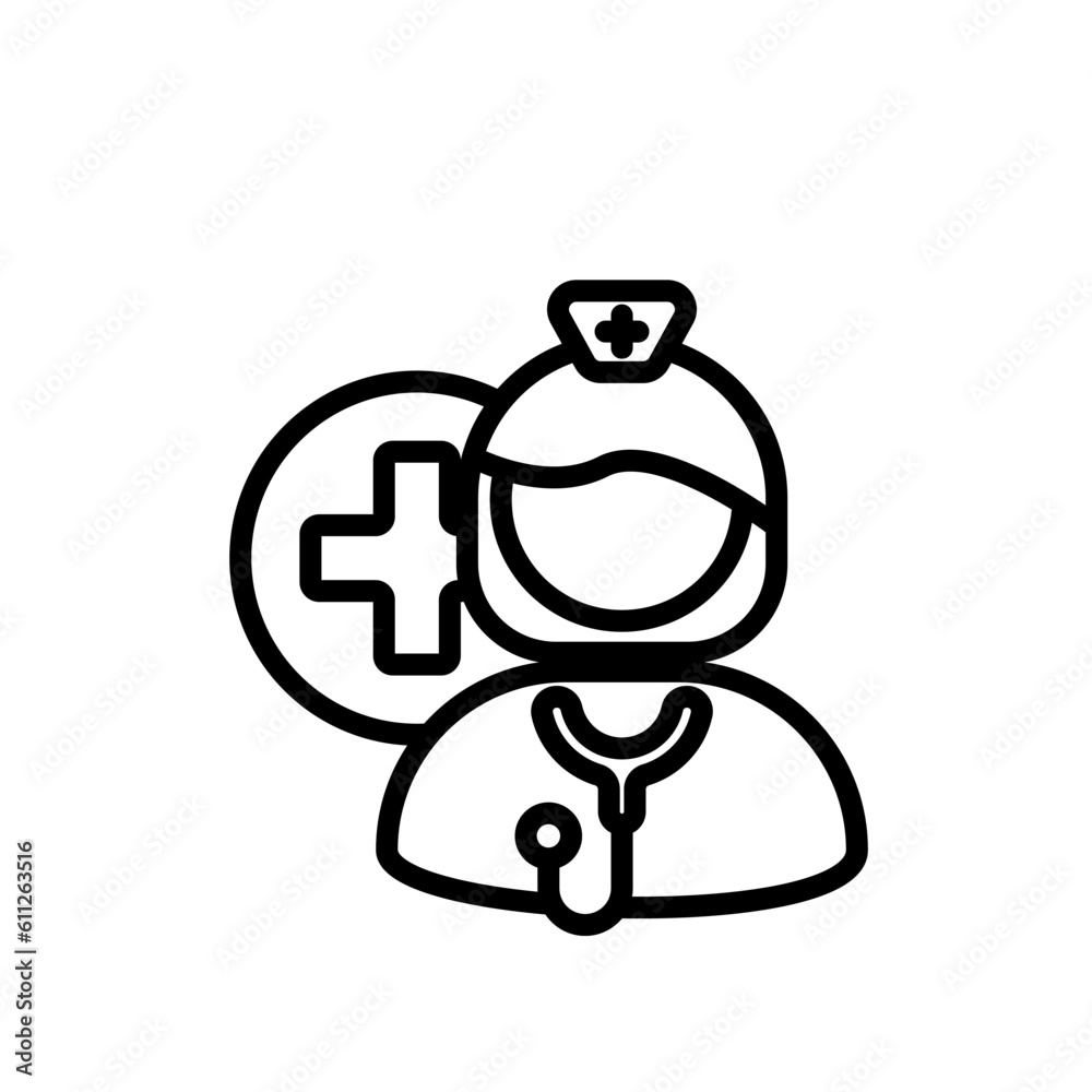 nurse sign symbol vector