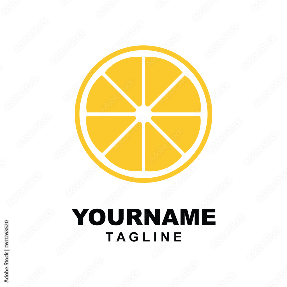 Citrus flat vector icon. Lemon, orange flat vector icon, brand company Citrus flat vector icon. Lemon, orange flat vector icon, brand company