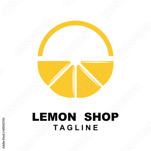 Citrus flat vector icon. Lemon, orange flat vector icon, brand company