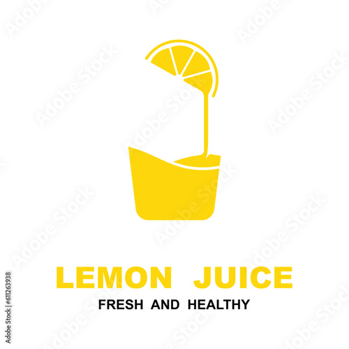 Citrus flat vector icon. Lemon, orange flat vector icon, brand company