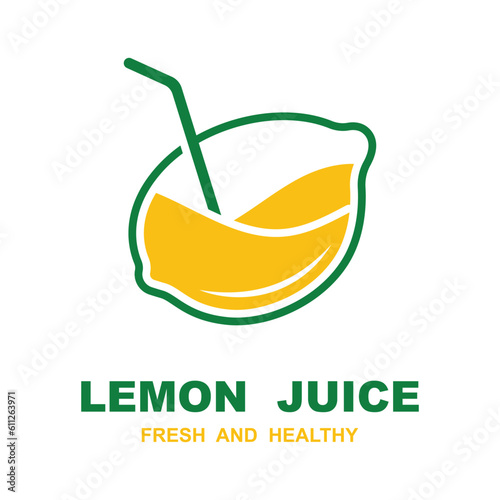 Citrus flat vector icon. Lemon, orange flat vector icon, brand company