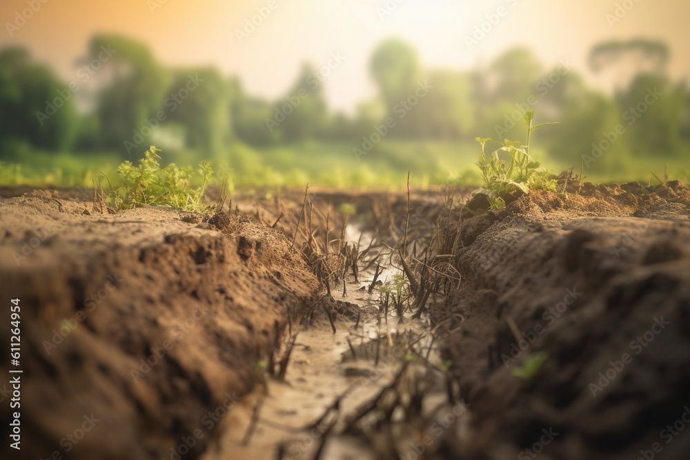 Land erosion caused by intensive farming practices, Climate change and