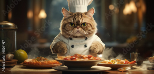 Chef cat. Generative Ai