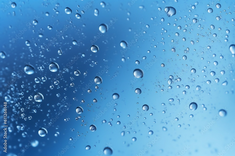 Smooth soft blue dew background with small water droplets Generative AI Smooth soft blue dew background with small water droplets Generative AI
