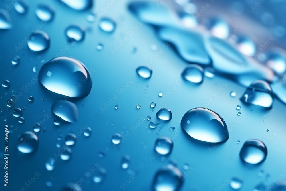 Smooth soft blue dew background with small water droplets Generative AI Smooth soft blue dew background with small water droplets Generative AI