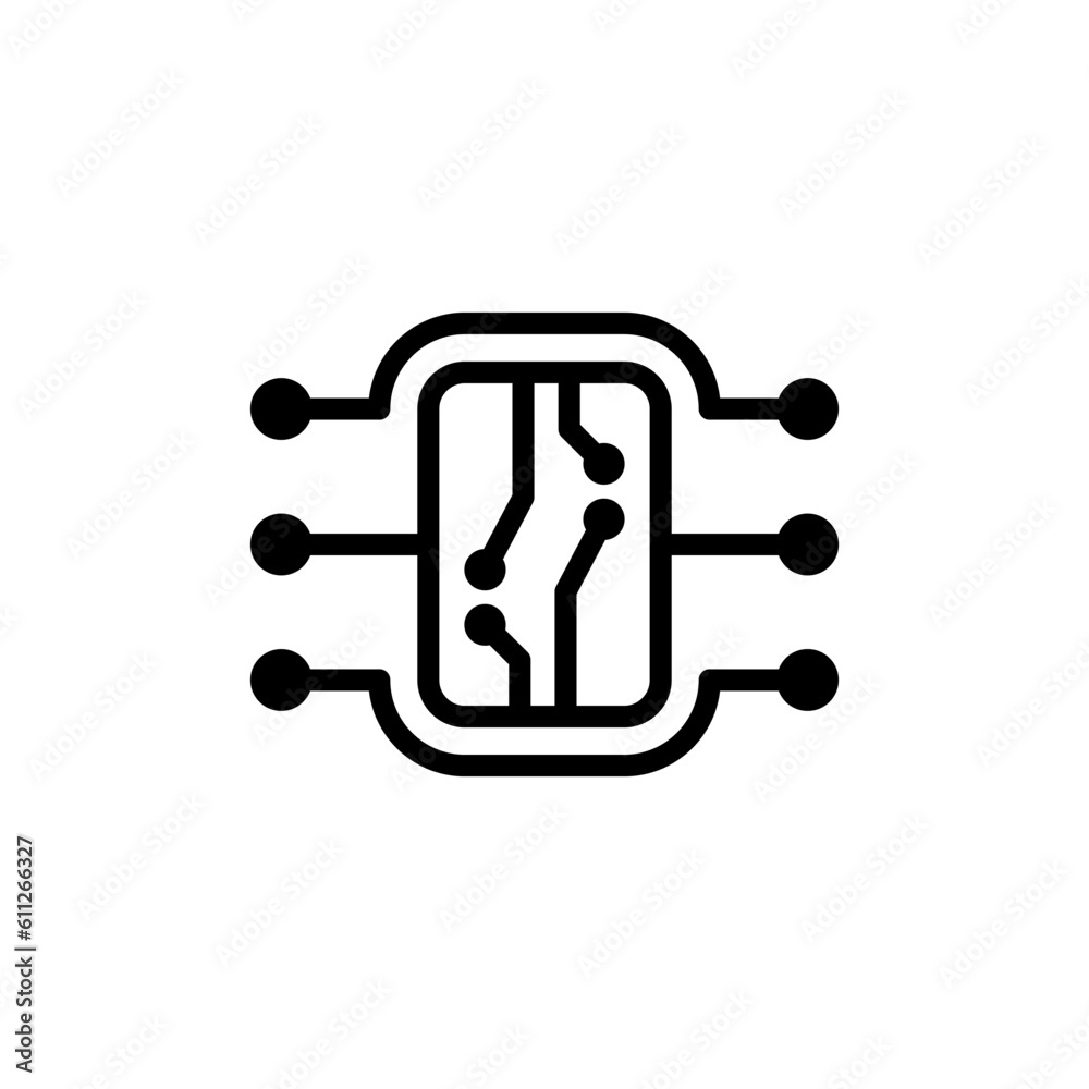 circuit sign symbol vector circuit sign symbol vector