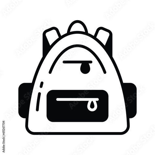 Travel backpack vector design, hiking bag icon easy to use in web, mobile and all presentation project
