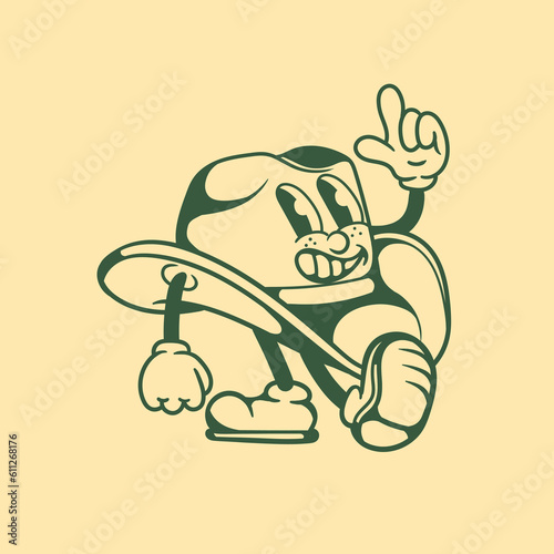 Vintage character design of a cowboy hat